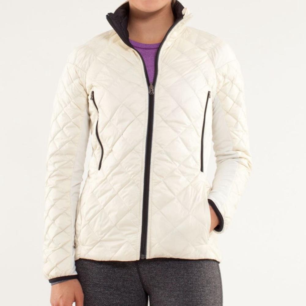 Lululemon Run Turn Around Goose Down Reversible Quilted Lightweight Jacket Sz 6